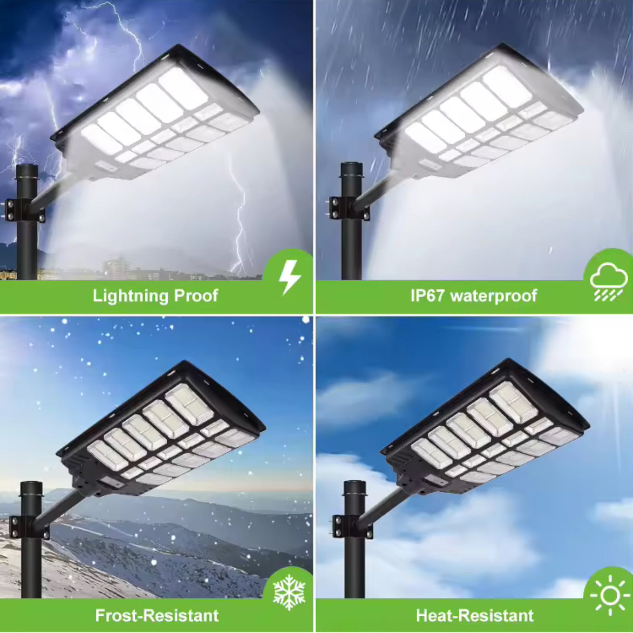 Solar Street Light with Motion Sensor, 3000W