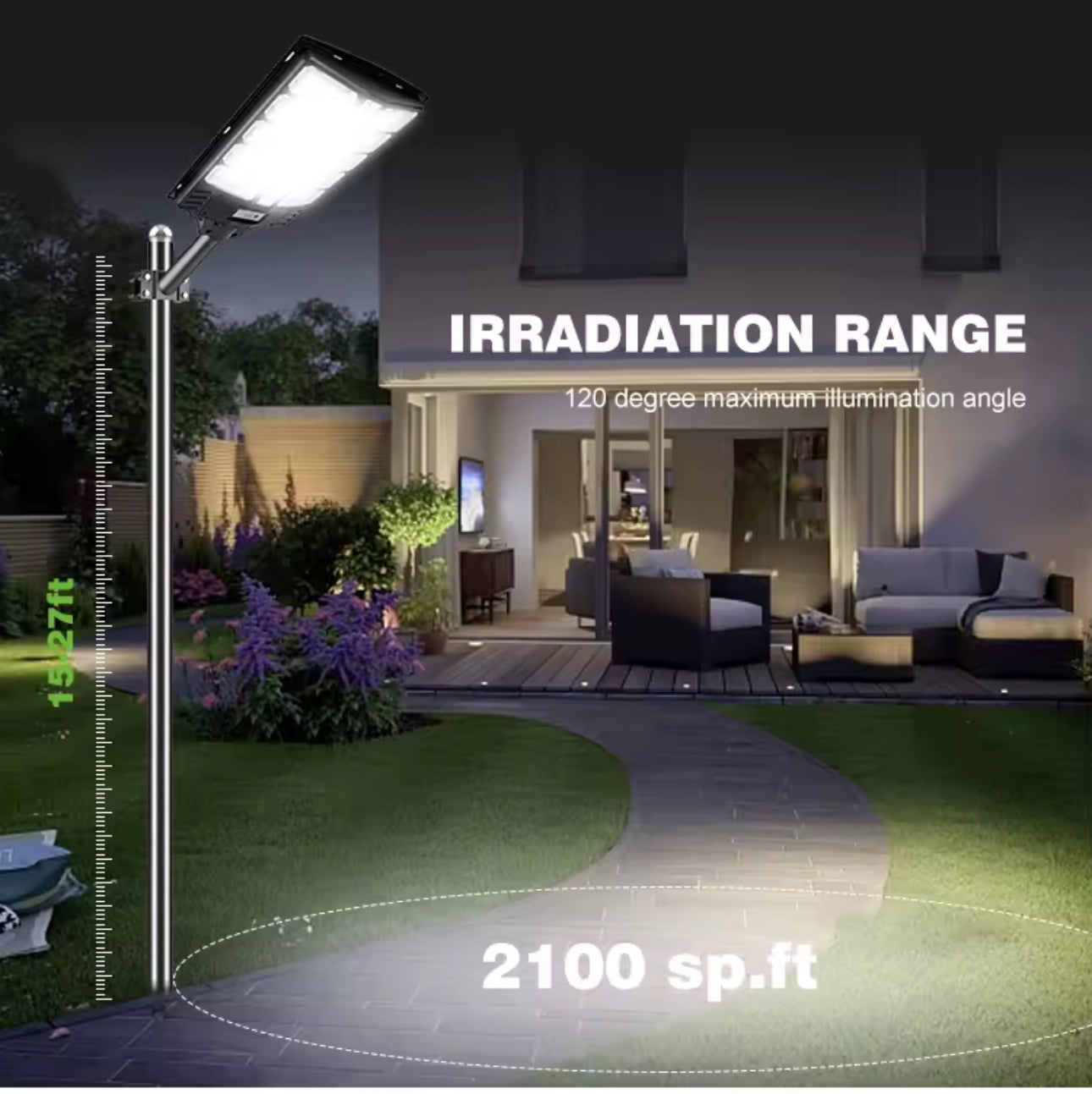 Solar Street Light with Motion Sensor, 3000W