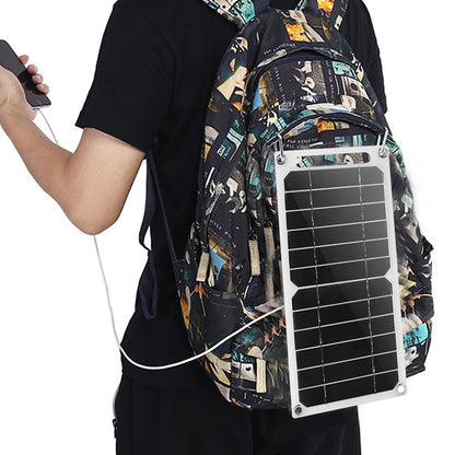 Backpack Solar Charger, 6W Monocrystalline Silicon Solar Panel