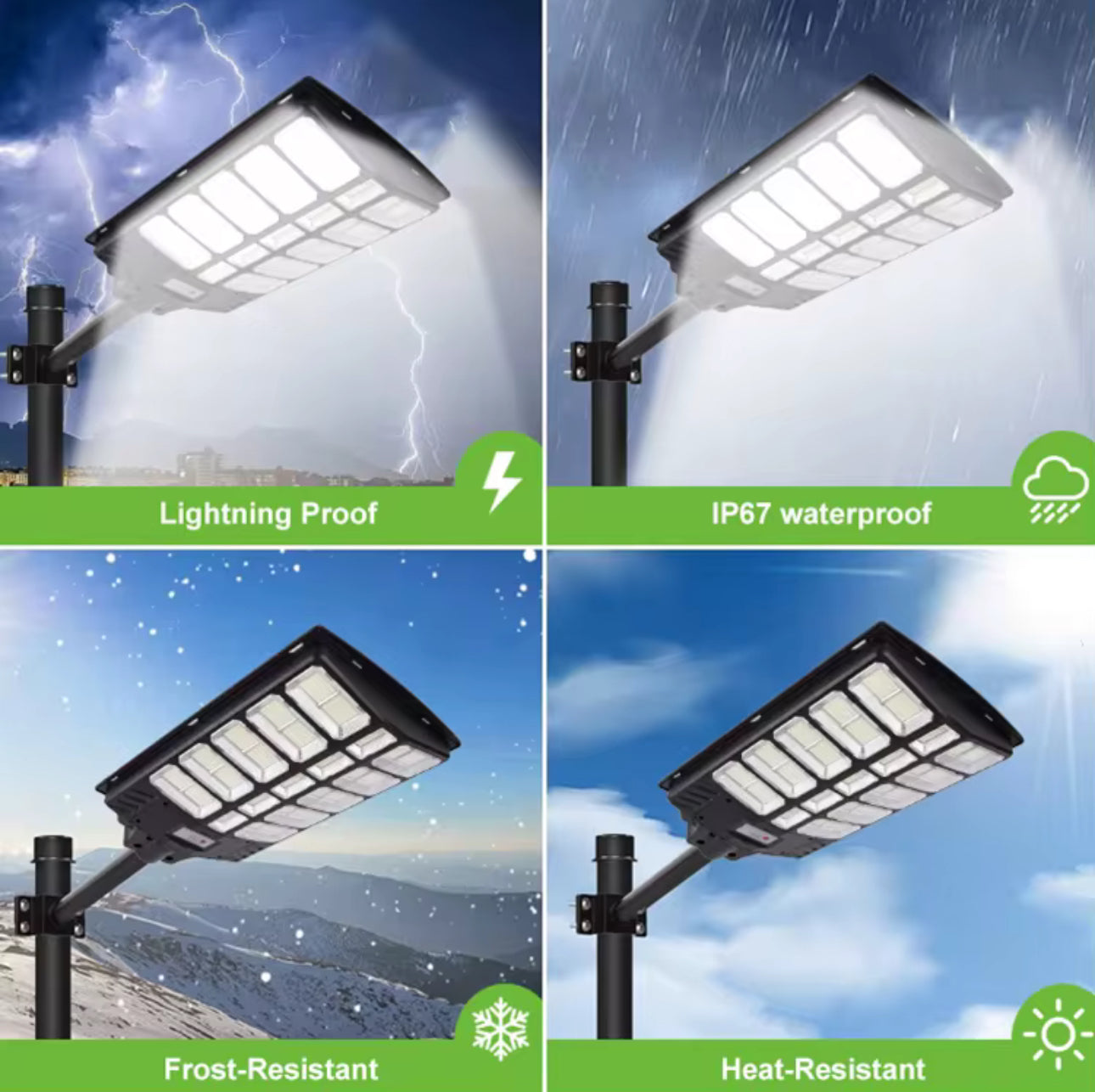 Solar Street Light with Motion Sensor, 3000W