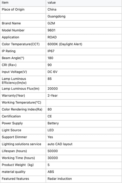 Solar Street Light with Motion Sensor, 3000W