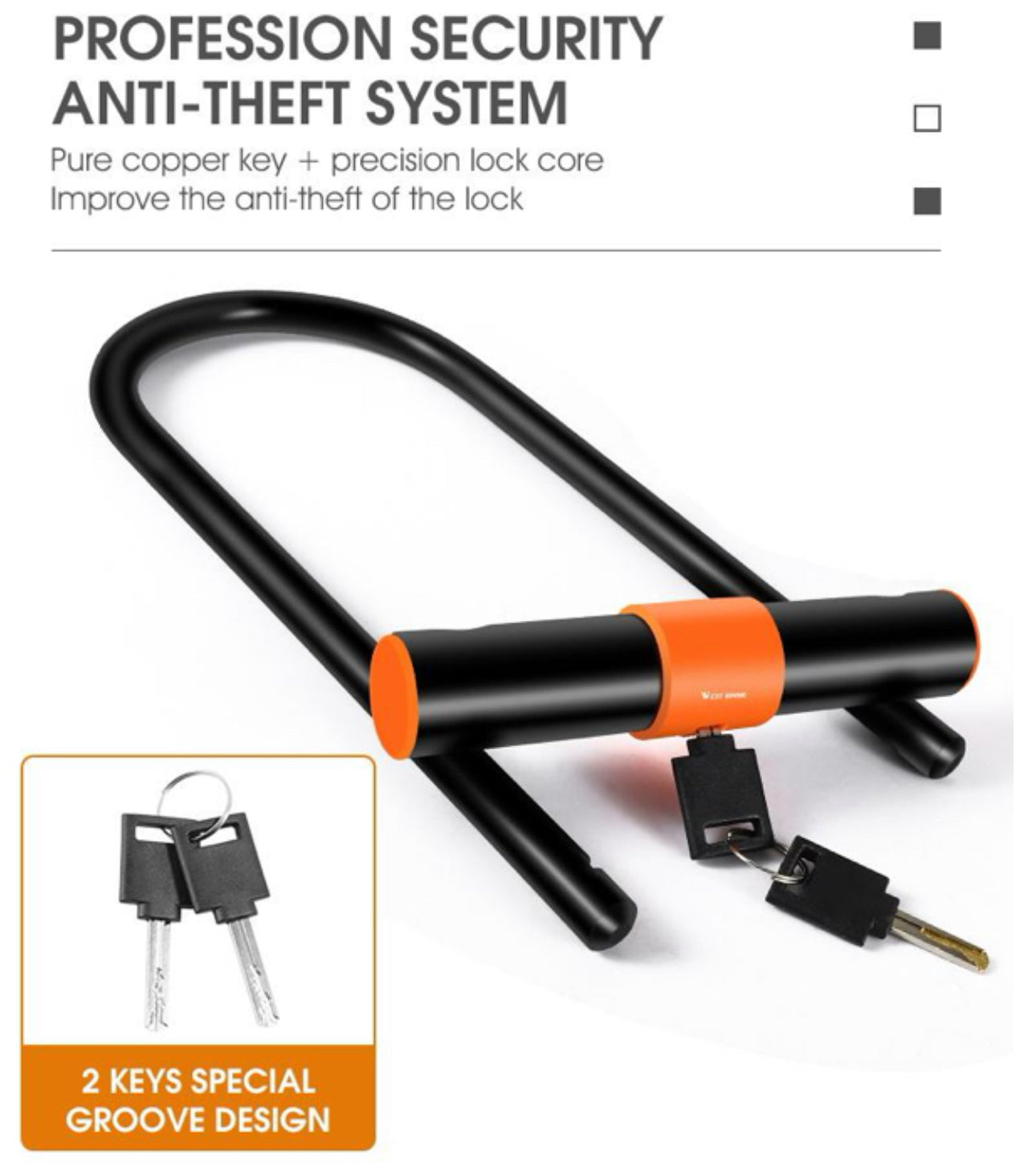 WEST BIKING Bicycle U-Lock