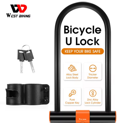 WEST BIKING Bicycle U-Lock