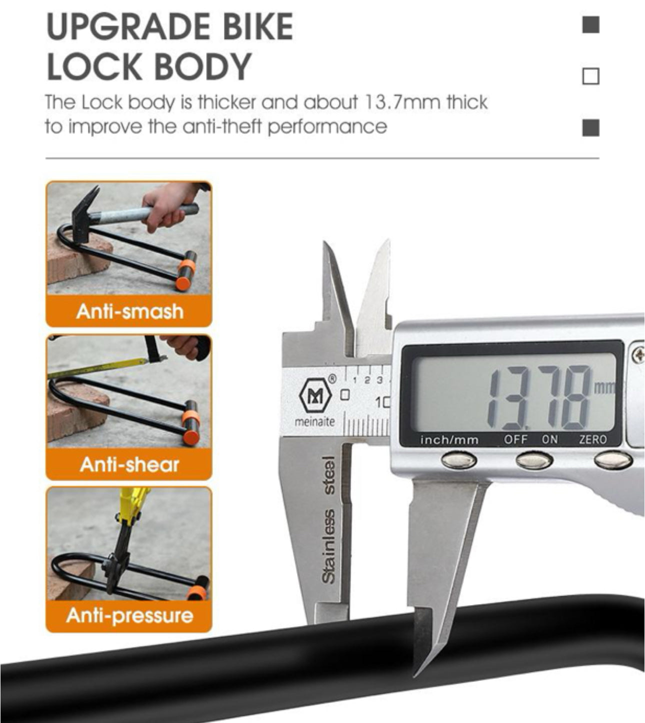 WEST BIKING Bicycle U-Lock